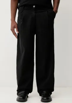 Kaotiko pantaloni culoarea negru, lat, high waist, AR020-02-K002 imagine