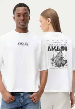 Kaotiko tricou din bumbac culoarea alb, cu imprimeu, AQ011-01S-G002 imagine