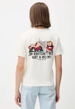 Kaotiko tricou din bumbac culoarea bej, AR008-01-M002 imagine
