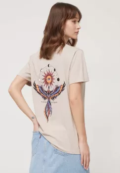 Kaotiko tricou din bumbac culoarea bej, cu imprimeu imagine