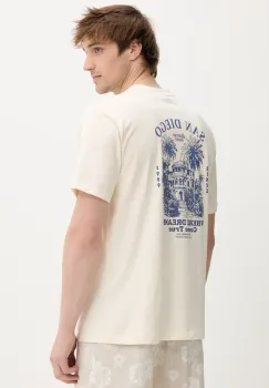 Kaotiko tricou din bumbac culoarea bej, cu imprimeu, AQ006-02-G002 imagine