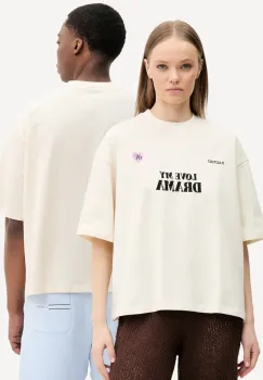 Kaotiko tricou din bumbac culoarea bej, cu imprimeu, AQ014-01S-G002 imagine
