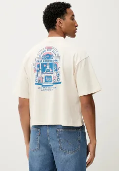 Kaotiko tricou din bumbac culoarea bej, cu imprimeu, AR028-01S-M002 imagine