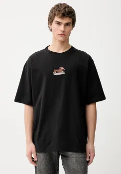 Kaotiko tricou din bumbac culoarea negru, cu imprimeu, AR052-02-G002 imagine