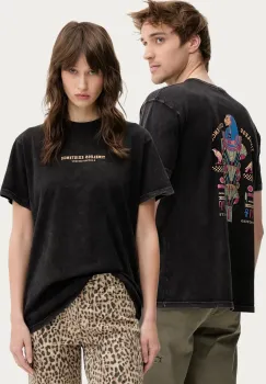 Kaotiko tricou din bumbac culoarea negru, uni, AQ022-01-G002 imagine