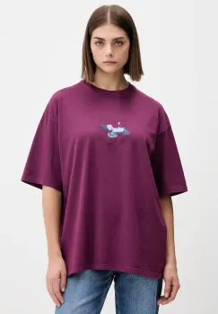 Kaotiko tricou din bumbac culoarea violet, cu imprimeu, AR077-01-G002 imagine
