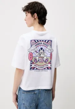 Kaotiko tricou din bumbac femei, culoarea alb, AQ056-01S-M002 imagine