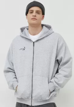Karl Kani bluza barbati, culoarea gri, cu gluga, melanj imagine