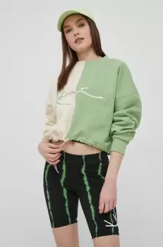 Karl Kani bluza femei, culoarea verde, cu imprimeu imagine