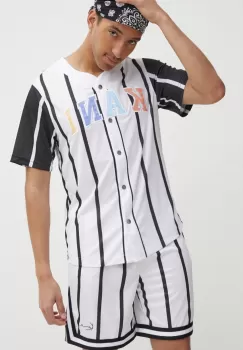 Karl Kani camasa barbati, culoarea alb, regular imagine