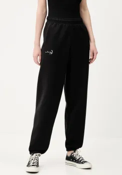 Karl Kani pantaloni de trening femei, culoarea negru, neted, 61030058 imagine