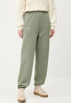 Karl Kani pantaloni de trening femei, culoarea verde, neted, 61030059 imagine