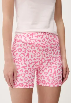 Karl Kani pantaloni scurti culoarea roz, cu imprimeu, high waist, 61130057 imagine