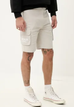 Karl Kani pantaloni scurti din bumbac barbati, culoarea bej, 60100045 imagine