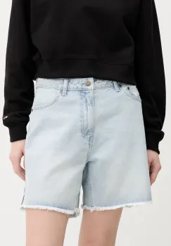 Karl Kani pantaloni scurti jeans uni, high waist, 6110098 imagine