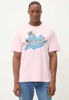 Karl Kani tricou din bumbac barbati, culoarea roz, cu imprimeu, 60300351 imagine