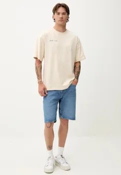 Karl Kani tricou din bumbac culoarea bej, cu imprimeu, PD00005333 imagine