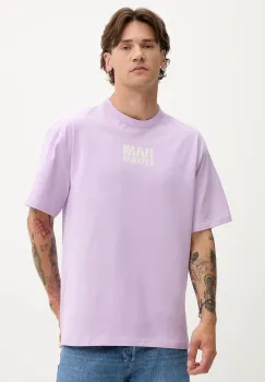 Karl Kani tricou din bumbac culoarea violet, cu imprimeu, PD00005334 imagine