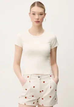 Karl Kani tricou femei, culoarea bej, 61300113 imagine