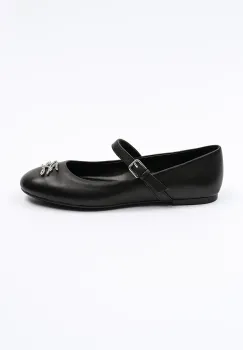 Karl Lagerfeld balerini de piele KARO culoarea negru, KL40121S imagine