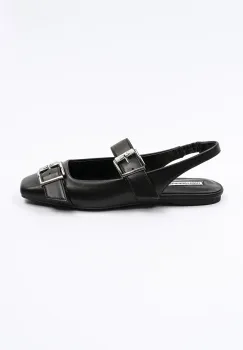 Karl Lagerfeld balerini de piele KONNIE culoarea negru, cu toc deschis, KL40186A imagine