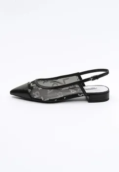 Karl Lagerfeld balerini KERRIE culoarea negru, cu toc deschis, KL40153 imagine