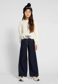 Karl Lagerfeld blugi wide leg pentru copii imagine