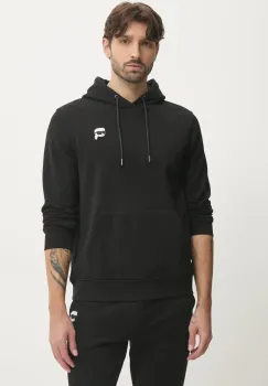 Karl Lagerfeld bluza barbati, culoarea negru, cu gluga, cu imprimeu, 500900.705711 imagine