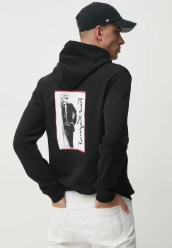 Karl Lagerfeld bluza barbati, culoarea negru, cu gluga, cu imprimeu, 544910.705048 imagine