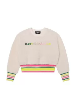Karl Lagerfeld bluza copii culoarea bej, cu imprimeu imagine