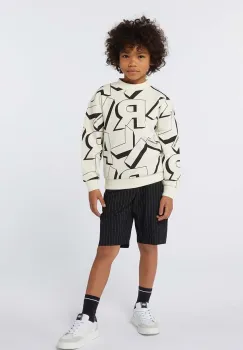Karl Lagerfeld bluza copii culoarea bej, modelator, Z30251 imagine