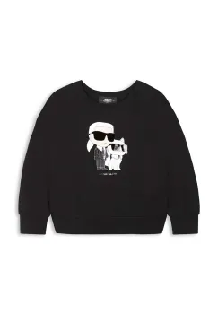 Karl Lagerfeld bluza copii culoarea negru, cu imprimeu, Z30225 imagine