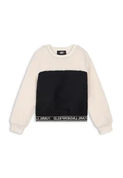 Karl Lagerfeld bluza copii culoarea negru, neted, Z30223 imagine