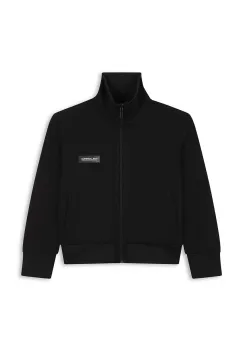 Karl Lagerfeld bluza copii culoarea negru, neted, Z30261 imagine