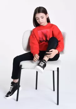 Karl Lagerfeld bluza copii culoarea rosu, cu imprimeu imagine