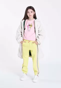 Karl Lagerfeld bluza copii culoarea roz, cu imprimeu imagine