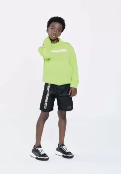 Karl Lagerfeld bluza copii culoarea verde, cu imprimeu imagine