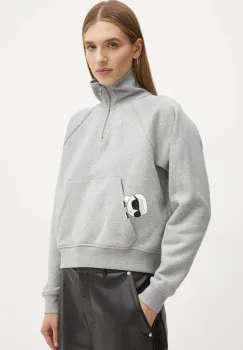 Karl Lagerfeld bluza femei, culoarea gri, cu imprimeu, A1W20058 imagine