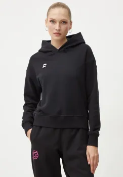 Karl Lagerfeld bluza femei, culoarea negru, cu gluga, neted, 246W1819 imagine