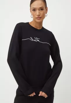 Karl Lagerfeld bluza femei, culoarea negru, cu imprimeu, 245W1806 imagine