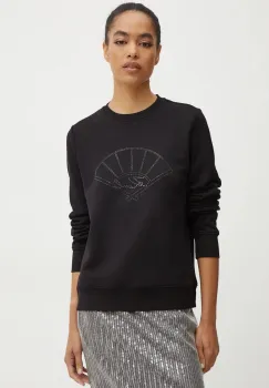 Karl Lagerfeld bluza femei, culoarea negru, cu imprimeu, 246W1817 imagine