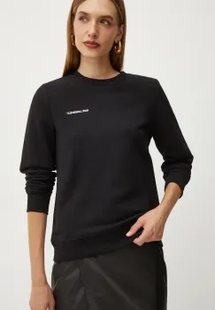 Karl Lagerfeld bluza femei, culoarea negru, neted, 246W1820 imagine
