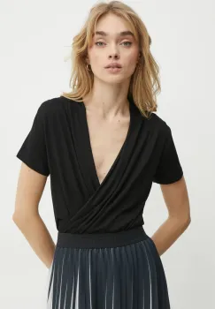 Karl Lagerfeld bluza femei, culoarea negru, uni, A1W17139 imagine