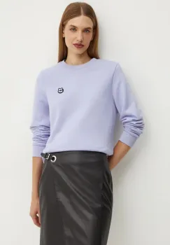 Karl Lagerfeld bluza femei, culoarea violet, neted, 245W1810 imagine