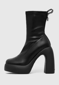 Karl Lagerfeld botine ASTRAGON HI femei, culoarea negru, cu toc drept, KL33750 imagine