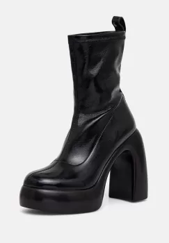 Karl Lagerfeld botine ASTRAGON HI femei, culoarea negru, cu toc drept, KL33760 imagine