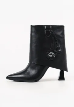 Karl Lagerfeld botine cu toc inalt pentru femei din piele Debutante imagine