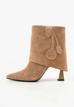 Karl Lagerfeld botine cu toc inalt pentru femei din piele intoarsa Debutante imagine