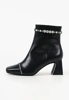 Karl Lagerfeld botine cu toc pentru femei din piele Beata imagine