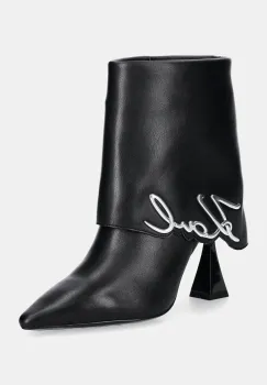 Karl Lagerfeld botine DEBUT II femei, culoarea negru, cu toc cui, KL32044A imagine